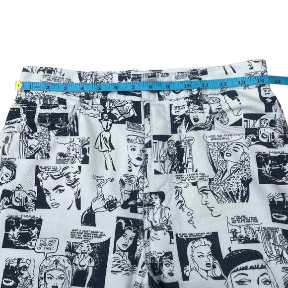 Reformation Newsprint Comic High Rise Straight Long Jeans - Size 26 - Picture 8 of 16